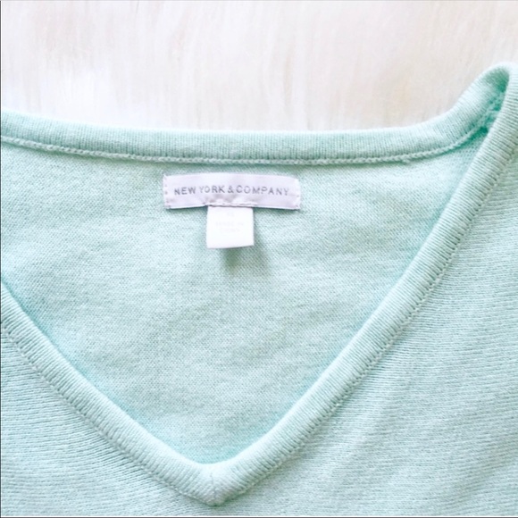 NY & Company Mint V Neck Sweater - Picture 7 of 7